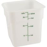 Container(Square,White,4 Qt) for Cambro Part# 4SFSP-148