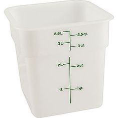 Container(Square,White,4 Qt) for Cambro Part# 4SFSP-148