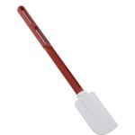 Vollrath 52023 High-Temp Spatula, 13-1/2", White Contoured Flexible Blade, Non-Scratching, Non-Staining Silicone Spoon/Blade Resists Heat Up To 500 F (260 C), Red Polypropylene Handle Molded To Spoon Blade To Form Sanitary Seal, Dishwasher Safe, Nsf (Refer To Vollrathfo