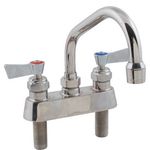 Fisher 53740 Faucet, 4" Deck Mounted, 6" Swing Spout, Stainless Steel