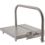 Nemco 55350A Easy Cheese Blocker, calibrated, notched, 1/2" cutting guide, cutting bow ensure straight, cutting wire, process 40 lb. cheese block, 35 lb. wheels or smaller, stainless steel construction, NSF        