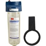 3M Water Filtration Products 5558802 Single Drop-In Prefilter Housing with Pressure Relief Valve and Transparent Sump