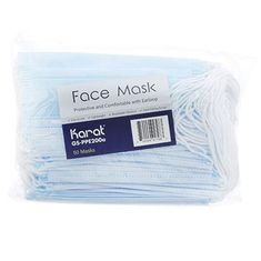 Face Mask, 3-Ply, Bx/50 W/ Elastic Ear Loop for AllPoints Part# 56278