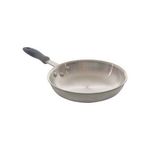 Browne Foodservice 5813812 Thermalloy Fry Pan, 12" Dia. X 2-3/10", Without Cover, Handle With Off-Set Rivets, Ergonomic Removable Blue Silicone Heat Resistant Sleeve (To 572 F), Operates With Gas/Electric/Ceramic/Halogen, Standard Weight, 8 Gauge, Aluminum, Natural Finish, Nsf  