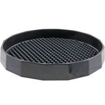 Vollrath 611-0606 Tuffex Beverage Coaster, 6" Dia., Black Insert, Plastic Base With Molded On Non Skid Surface, Rubber Feet Molded Into Base, Black, For 6010 Colored & 6000-13 Traex Tuffex Beverage Pitchers, Made In Usa (Refer To Vollrathfoodservice.Com For Full Warrant