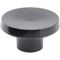 ROUNDUP - 2100145 - KNOB, 1.5"OD, BLK PLST,#10-32THD