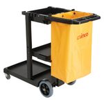 68748 - 45 in x 18 1/4 in x 38 1/4 in 3 Shelf Janitorial Cart