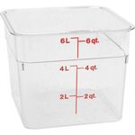 Container Sq Clear 6Qt  for Cambro Part# 6SFSCW135