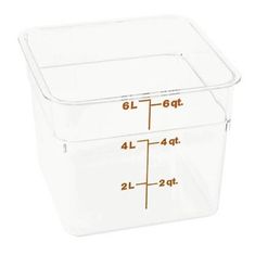 Container Clear 6qt for Cambro Part# 6SFSCW