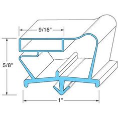 Door Gasket 23-1/8" X 62-3/4" for Beverage Air Part# 712-047D-01