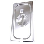 Vollrath 75230 Super Pan V Steam Table Pan Cover, Stainless, 1/3 Size, Reinforced Flat Slotted, 12-5/8" X 6-13/16" X 1/2", Fits All 1/3-Size Pans, Made In Usa (Refer To Vollrathfoodservice.Com For Full Warranty Policy)                                                   