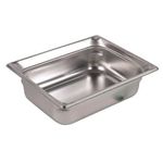 Vollrath 90242 Super Pan 3 1/2 Gn Food Pan, 4" Deep, (100Mm), 6.6 Qt Capacity, 22 Gauge, 300 Series Stainless Steel, Top Flange Corners With Concave Indentation, Anti-Jamming, Ramped Sides, Reverse Form Flattened Edge, Framing Shoulder, Interchangeable With Spv Plastic