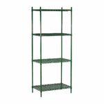 98436 - 14 in x 36 in 4 Shelf Epoxy Coated Shelving Unit