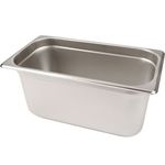 Pan, 1/3 Sixe, 7 x 12.75&quot;, Stainless Steel