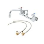 T&S Brass B-0231-CR-KIT 8 WALL MOUNT BASE FAUCET, 1/2NPT MALE INLETS, CE