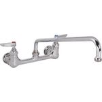 T&S Brass B-2299 Double Pantry Faucet, Wall Mount, 8" Centers, 14" Nozzle, 1/2" Female Inlet