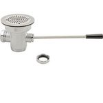 T&S B-3970 Waste Drain Valve with Lever Handle, 3-1/2" Sink Opening, and Adapter