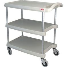 Cart,Utility , 3 Shelf,Gray for Intermetro Part# BC1627-34G-SR