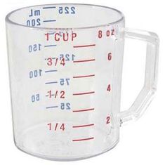 Cup,Measuring(1 Cup,Dry,Clear) for Cambro Part# CAM25MCCW135