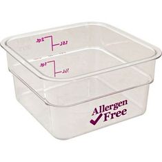 Container(2 Qt, Allergen-Free) for Cambro Part# CAM2SFSCW441