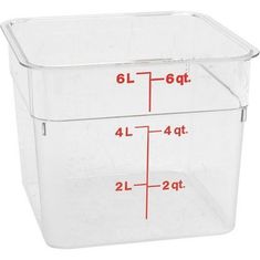 Container Sq Clear 6Qt  for Cambro Part# CAM6SFSCW135