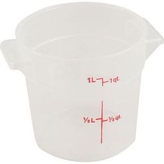 Container-Soft Rd 1 Qt Semi-Clr for Cambro Part# CAMRFS1PP190