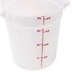 Container Rnd 4Qt -148 Poly/White for Cambro Part# CAMRFS4148