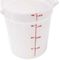 Container Rnd 4Qt -148 Poly/White for Cambro Part# CAMRFS4148