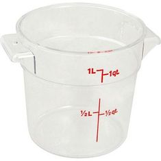 Container, 1Qt , 6-1/2" Diam, Clr Plstc for Cambro Part# CAMRFSCW1135