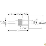 1/2"PROBE, W/SHORT CERAMIC For Hydrolevel Part# EL1220-SV