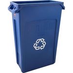 Rubbermaid FG354007BLUE SLIM JIM RECYCLING CONTAINER WITH VENTING CHANNE