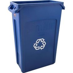 Slim Jim Recycling Can 23 Gal Blue With Handles for Rubbermaid Part# FG354007BLUE