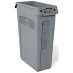 Rubbermaid FG354060GRAY SLIM JIM RECEPTACLE WITH VENTING CHANNELS RECTAN