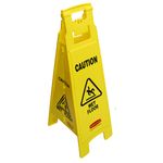 Rubbermaid FG611477YEL CAUTION WET FLOOR SIGN 4-SIDED PLASTIC 12 X 16 X