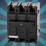 70A 3P 240V Circuit Breaker For Cutler Hammer-Eaton Part# QC3070H