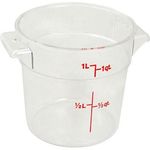 Container, 1Qt , 6-1/2" Diam, Clr Plstc for Cambro Part# RFSCW1-135