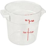 Container (6-1/16"Rd,1 Qt,Clr) for Cambro Part# RFSCW1 (135)