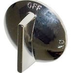 Bakers Pride S1094X Knob, Chrome, Gas Valve, On/Off