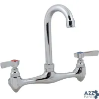 107-1096 - FAUCET,8"WALL, GSNK,LEADFREE
