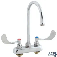 Faucet, 4"Dk, Gsnk,Wrstbld Handle for T&S Brass - Part# -1141-04