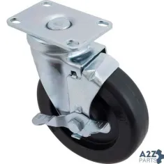 120-1100 - CASTER W/BR  PLATE  5"