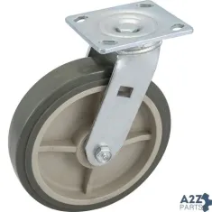 120-1155 - CASTER,PLATE (8", GRY)