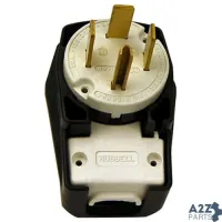 90 Deg Plug 60A 125/250V for Hubbell Part# -9462A