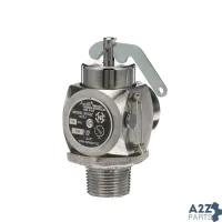 All Points 56-1328 50 PSI Chrome Steam Safety Relief Valve - 3/4" NPT, 625 lb./Hour