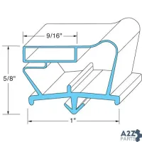 Beverage-Air 712-012D-05 Equivalent Magnetic Bottom Drawer Gasket for WTRCS52-1-60 and WTRCS52-1 - 28 1/2" x 7"