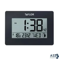 TAYLOR PRECISION - 5265191  - CLOCK, DIGITAL 14°F/140° W/ THERMOMETER AND DATE