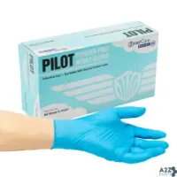 AmerCareRoyal 45991-C Amercareroyal Pilot Disposable Blue Nitrile Gloves, No