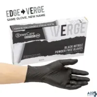 AmerCareRoyal 82993-C Large Verge Black Powder Free Nitrile Gloves, General P