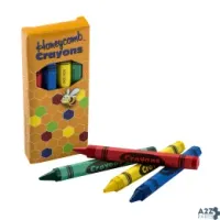 AmerCareRoyal CRH20004BXP-C 4 Color Honeycomb Boxed Crayons, Case Of 500 Packs
