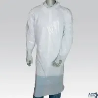 AmerCareRoyal ISOPE-W-C White Polyethylene Disposable Isolation Gowns With Thum